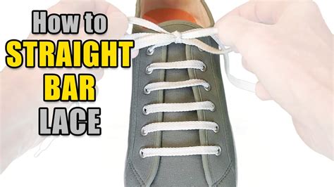 how to bar lace shoes|straight bar shoe lacing.